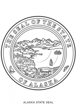 Alaska State Seal coloring page | Free Printable Coloring Pages