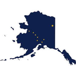 Alaska State Flag Shape Map U.S. US United America American