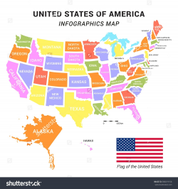 Map Us Including Alaska Hawaii United States With Alaska And Hawaii ...