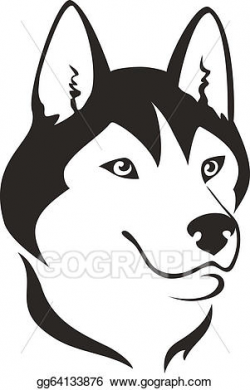 Vector Clipart - Husky dog. Vector Illustration gg64133876 - GoGraph