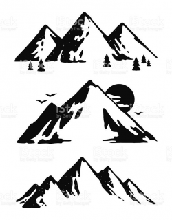 Black And White Mountain Drawing at GetDrawings.com | Free for ...