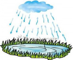 Illustration of the Rain Cycle - Royalty Free Clipart Picture