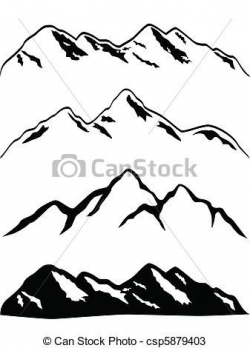 Vectors of Snowy mountain peaks - Various mountains with snow caps ...