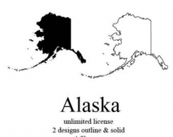 Alaska outline | Etsy