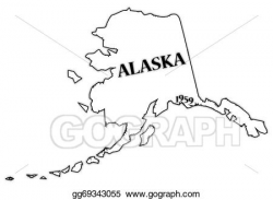 Vector Illustration - Alaska state and date. Stock Clip Art ...