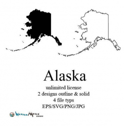 Alaska Vector, State Clipart, Alaska svg, State png, Alaska map ...