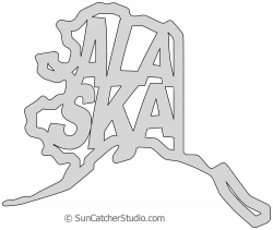 Alaska - Map Outline, Printable State, Shape, Stencil ...