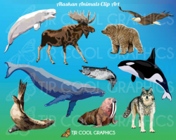 Alaskan Animals Clip Art from JoyCreating on Etsy Studio