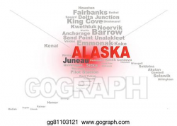 EPS Illustration - Alaska state word cloud. Vector Clipart ...