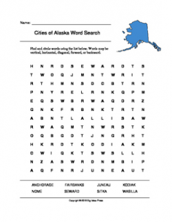 Cities of Alaska Word Search (Grades 3-5) by Big Ideas Press | TpT