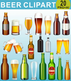 Beer Clipart, Drinks Clipart, Beer Bottle Clip Art, Alcohol Clipart ...