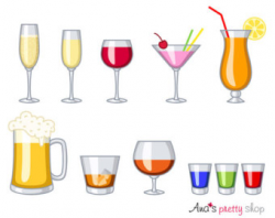 Alcohol glasses clipart drinks daiquiri tequila