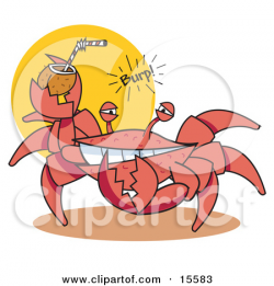 Funny drinking clipart - Clipart Collection | Funny crab belching ...