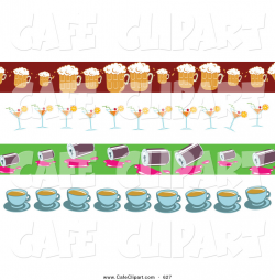 Cocktail clipart border - Pencil and in color cocktail clipart border