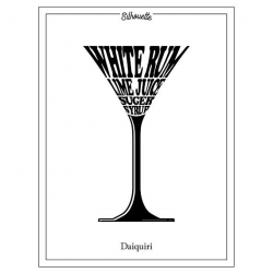 Cocktail Daiquiri Digital Clip Art Black silhouette glass