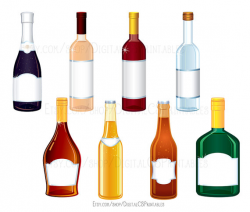 Bottle Of Alcohol Clipart - ClipartUse