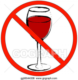 Drawing - No alcohol allowed. Clipart Drawing gg56544338 - GoGraph