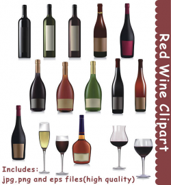 Red Wine Clipart, Wine Clip Art, Drinks Clipart, Alcohol Clipart ...
