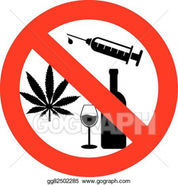Vector Clipart - No drugs and alcohol sign. Vector ...