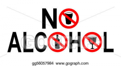 Stock Illustrations - No alcohol sign. Stock Clipart gg56057984 ...