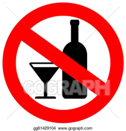 Stock Illustrations - No alcohol sign. Stock Clipart ...
