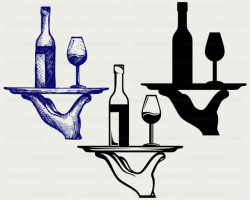 Wine bottle svg/drink clipart/alcohol svg/wine silhouette/wine ...
