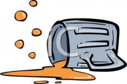 A Spilled Pint of Beer - Royalty Free Clipart Picture
