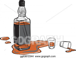 Vector Illustration - Whisky bottle and shot glasses. Stock Clip Art ...