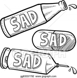 EPS Vector - Drug and alcohol depression sketch. Stock Clipart ...
