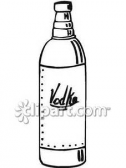 Common Bottle Of Vodka - Royalty Free Clipart Picture
