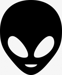 Alien Head, Simple, Black And White, Modern PNG Image and Clipart ...