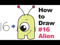 How to Draw Cute Cartoon Aliens from Numbers 