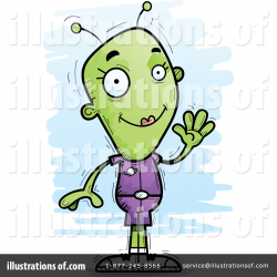 Female Alien Clipart #1420439 - Illustration by Cory Thoman