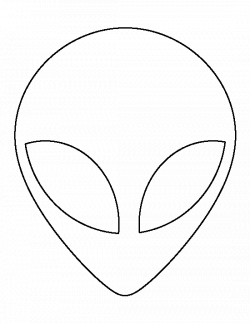 Alien head pattern. Use the printable outline for crafts, creating ...