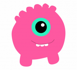 Banner Download Aliens Clipart Pink - One Eyed Monster ...