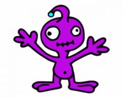 Purple Cartoon Alien Invader Clip Art at Clker.com - vector clip art ...
