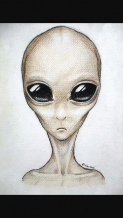 28+ Collection of Realistic Alien Drawing | High quality, free ...