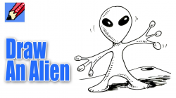 How to Draw an Alien Real Easy - YouTube