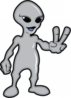 Free Clip-Art: Fantasy & Sci-Fi » Science Fiction » Gray Peaceful Alien