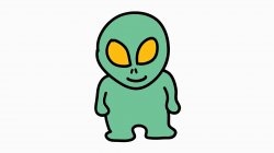 alien hand drawn color animation with transparent background Motion ...
