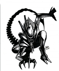 A sketch a day: Xenomorph by Electagonist on DeviantArt