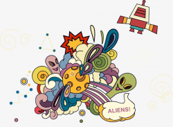 Alien, Cartoon Aliens, Outer Space, Cartoon Space PNG Image and ...
