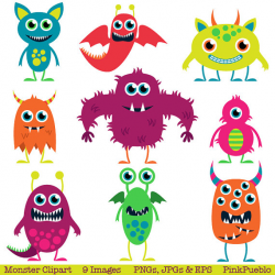 Cute Monsters Clip Art Clipart Aliens Clip Art Clipart - Commercial ...