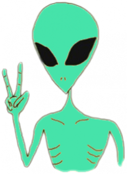 alien ovni peace green tumblr psychedelic psycho art...
