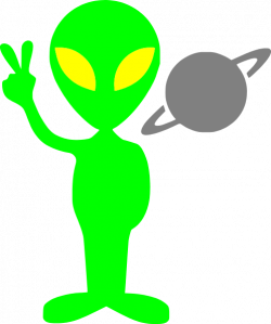 Alien Making Peace Sign Clip Art at Clker.com - vector clip art ...