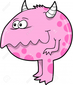 Monster clipart pink alien - Pencil and in color monster clipart ...