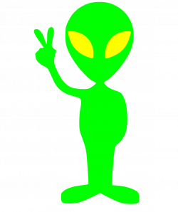 Clipart - little green alien