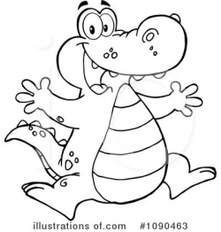 Alligator Clipart #1090463 - Illustration by Hit Toon