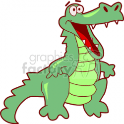 Cartoon alligator clipart. Royalty-free clipart # 129774