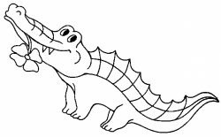 Best Of Cute Alligator Clipart Black And White - Letter Master